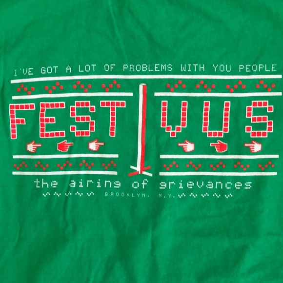 Seinfeld Green Festivus Brooklyn Cyclones Holiday T-shirt M - Picture 2 of 3